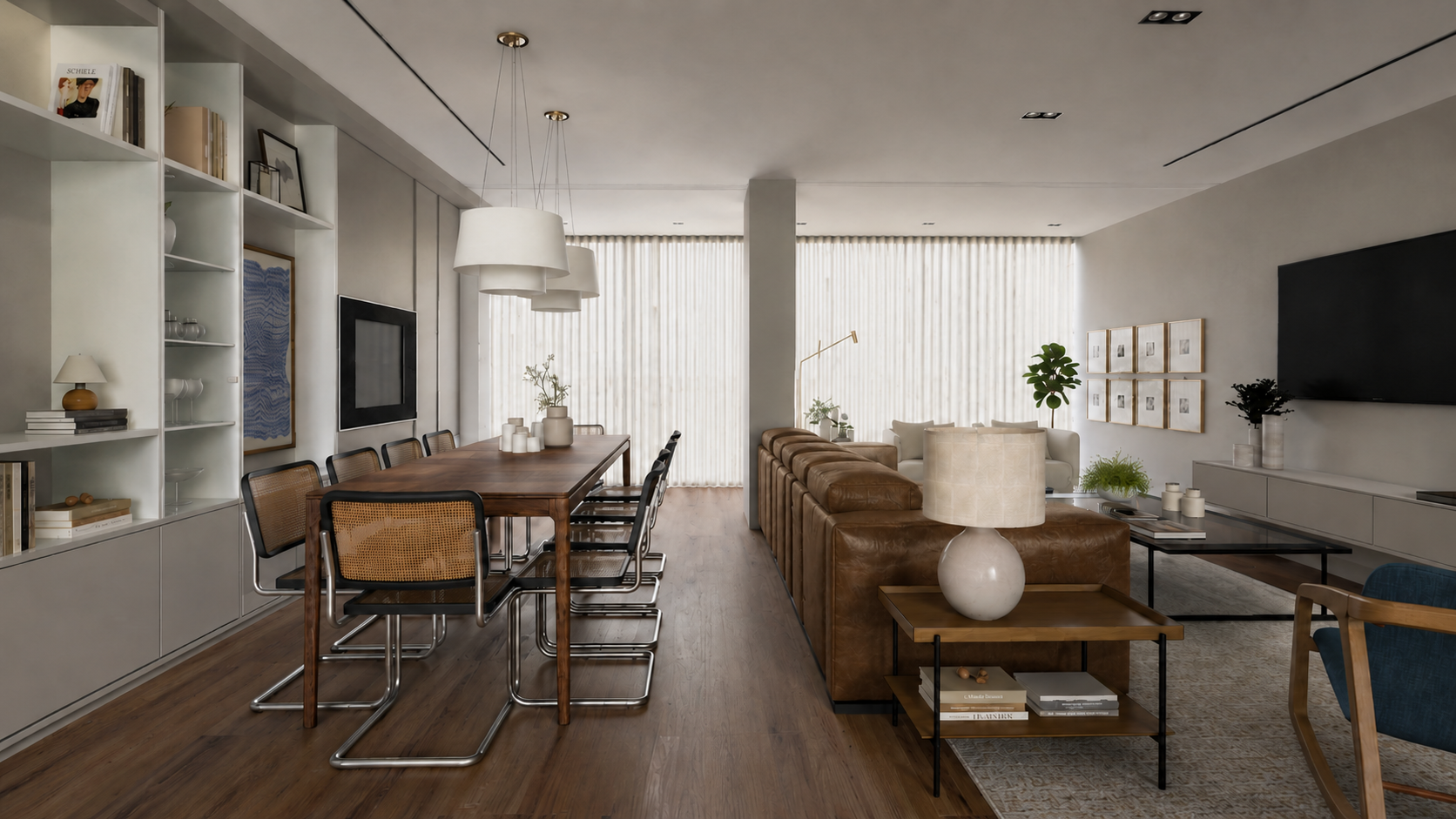 Sala de estar de projeto residencial